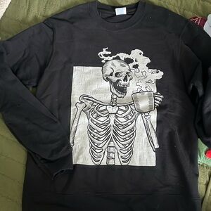 Skeleton Coffee Crew Neck